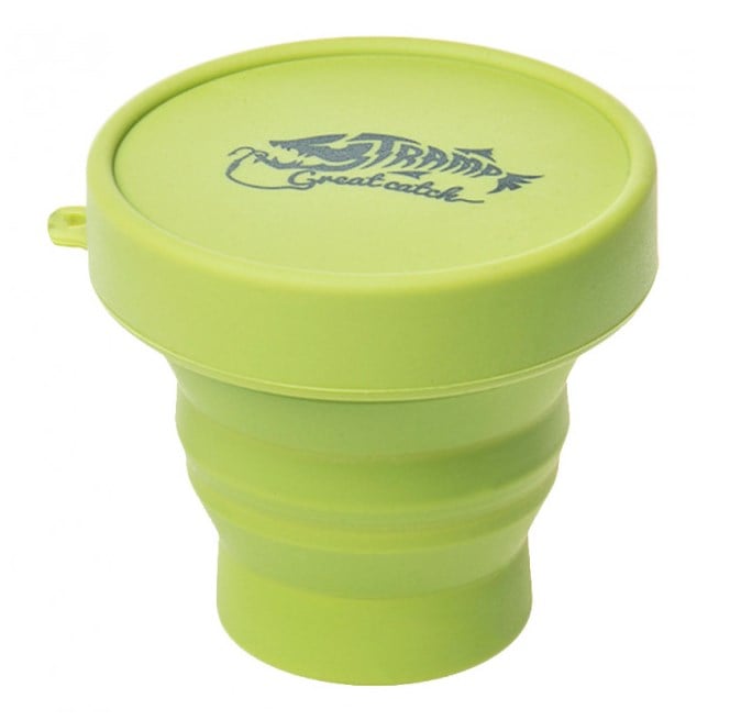 Склянка силіконова Tramp TRC-083 з кришкою 180 мл Оlive (008765)