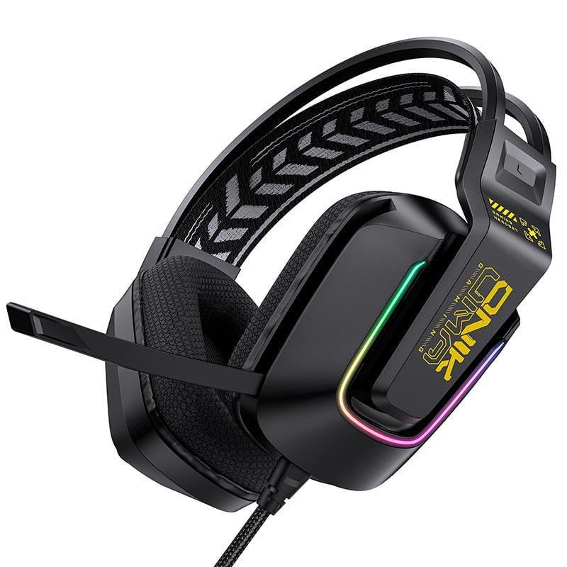 Гарнітура ігрова Onikuma X13 з RGB-підсвічуванням і мікрофоном Mini-Jack 3,5 мм кабель 2.2 м Black (26855)