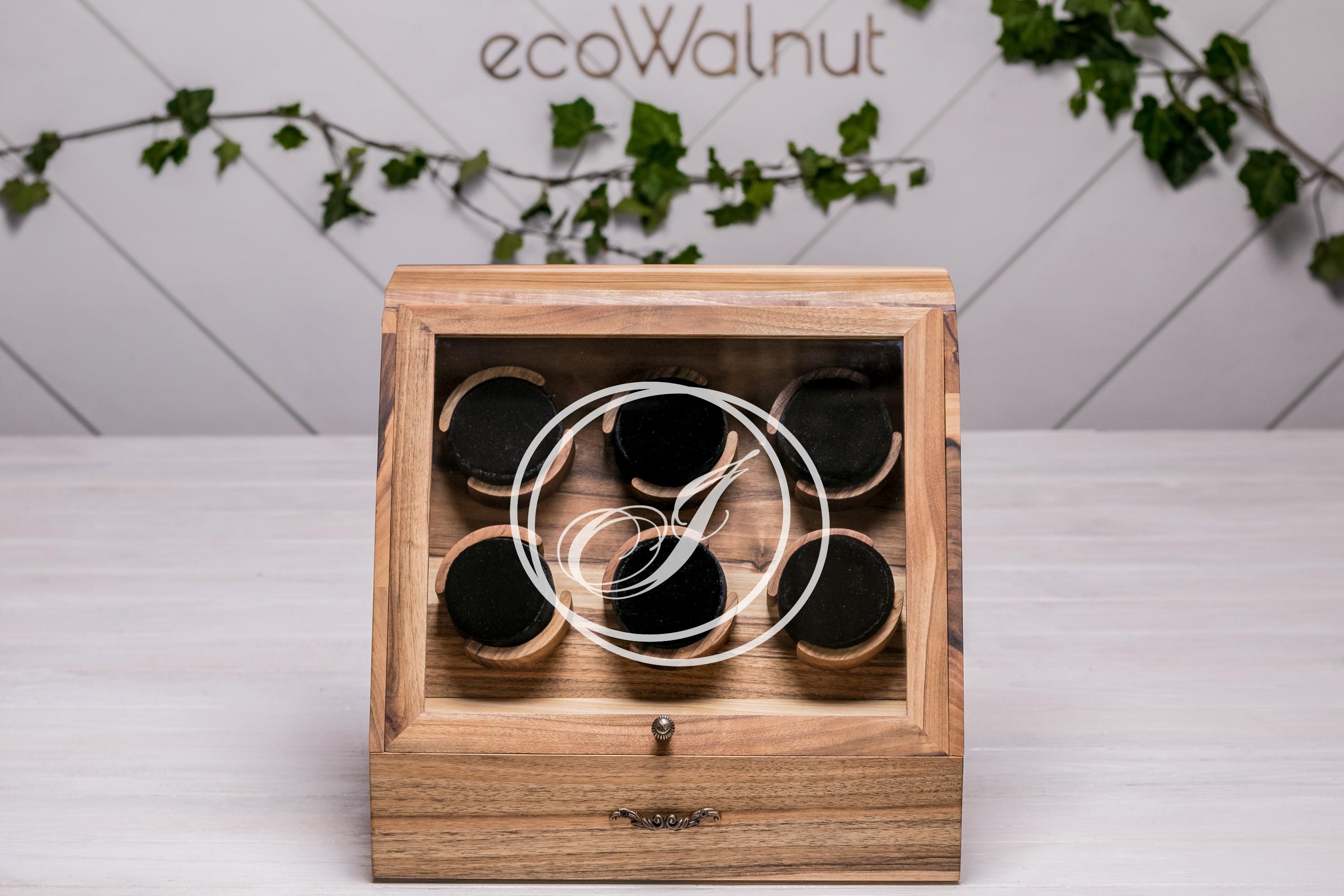 Підставка/органайзер EcoWalnut для годинника з індивідуальним логотипом (EB-1.1)