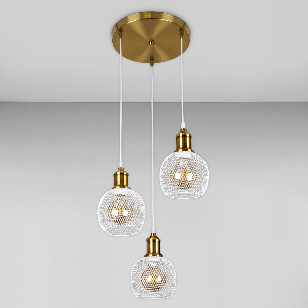 Люстра підвісна лофт Light House LS-18619F-3 BRZ/WH 300 Бронзовий/Білий 