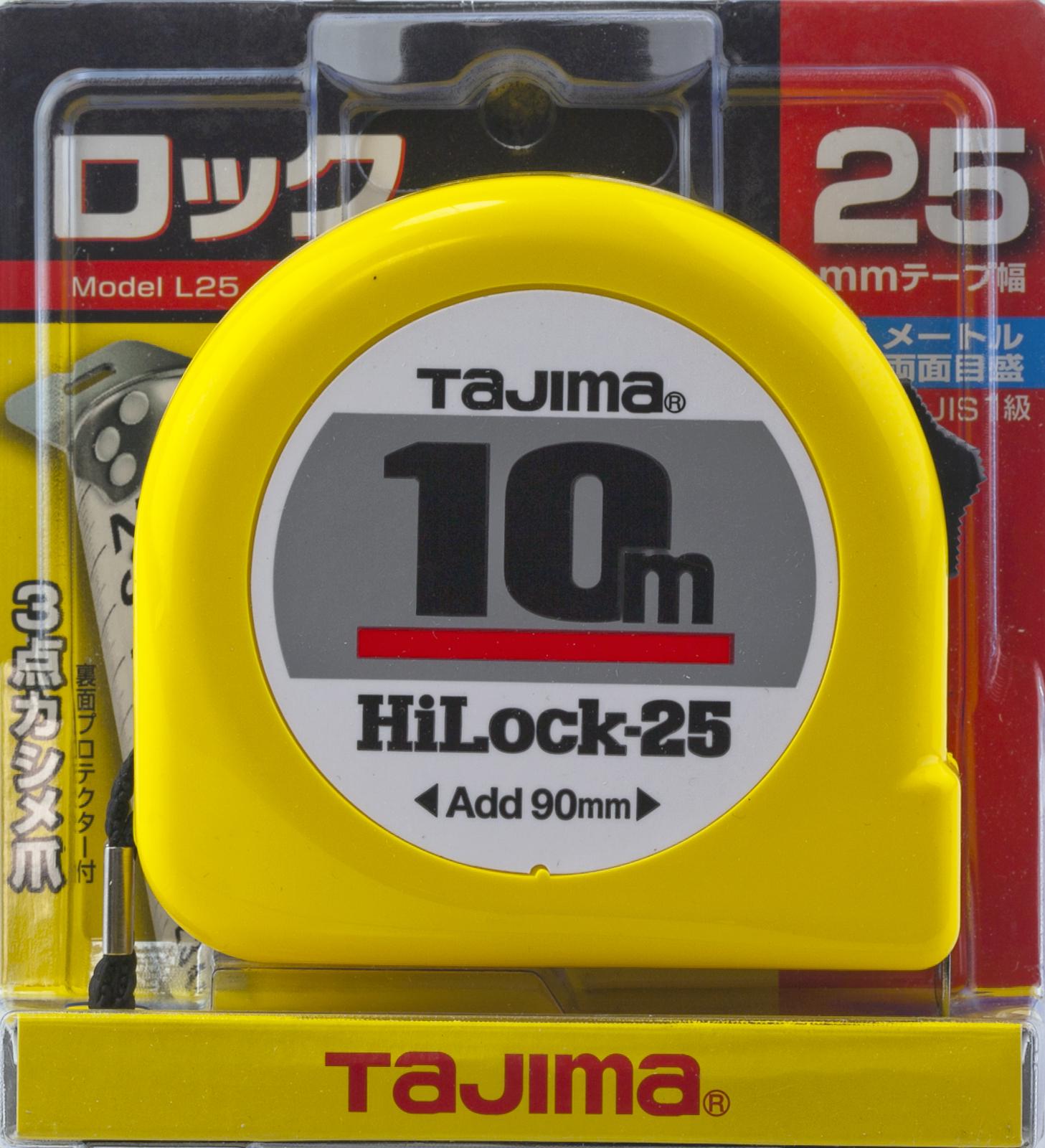 ᐉ Рулетка строительная Tajima Hi Lock L25-100 10,0 м (1001