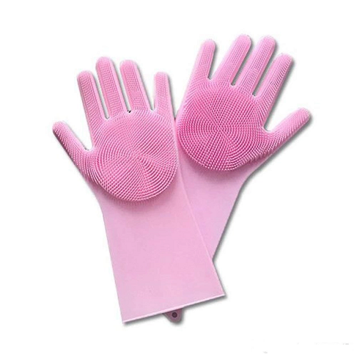 Рукавички для миття посуду Magic Silicone Gloves Brush силіконові (НФ-00001115)