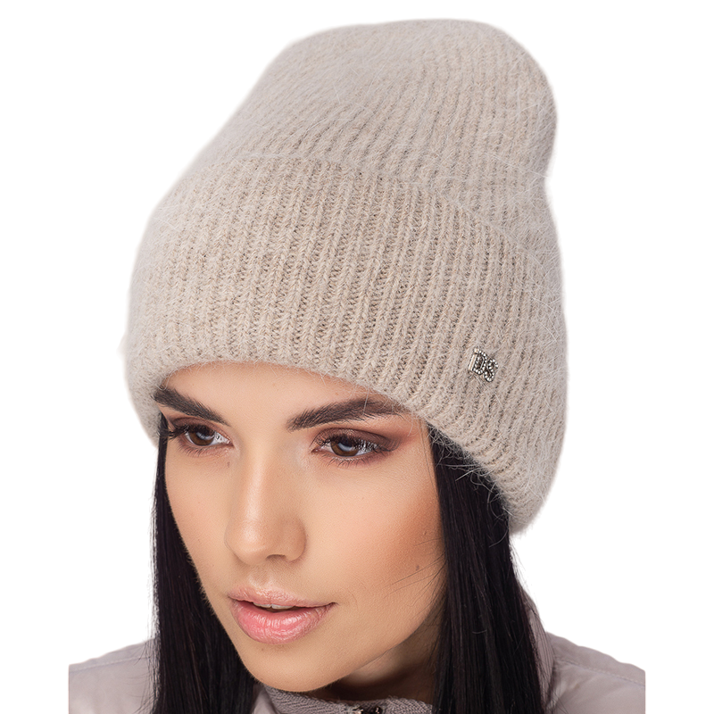 Шапка ангоровая женская Leks Конфетти one size Бежевый меланжевый - фото 1 Шапка ангоровая женская Leks Конфетти one size Бежевый меланжевый - фото 1