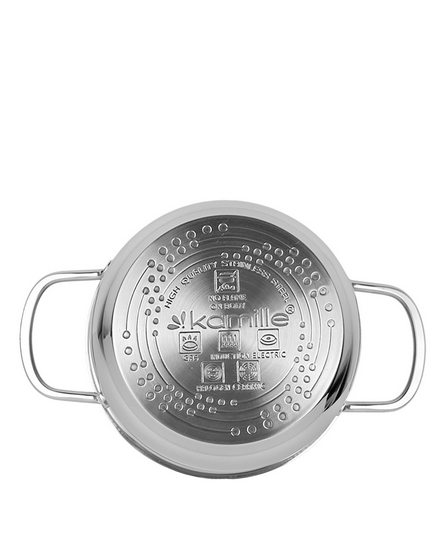 Каструля з кришкою Kamille з нержавіючої сталі 1 л (5410) - фото 2 Каструля з кришкою Kamille з нержавіючої сталі 1 л (5410) - фото 2