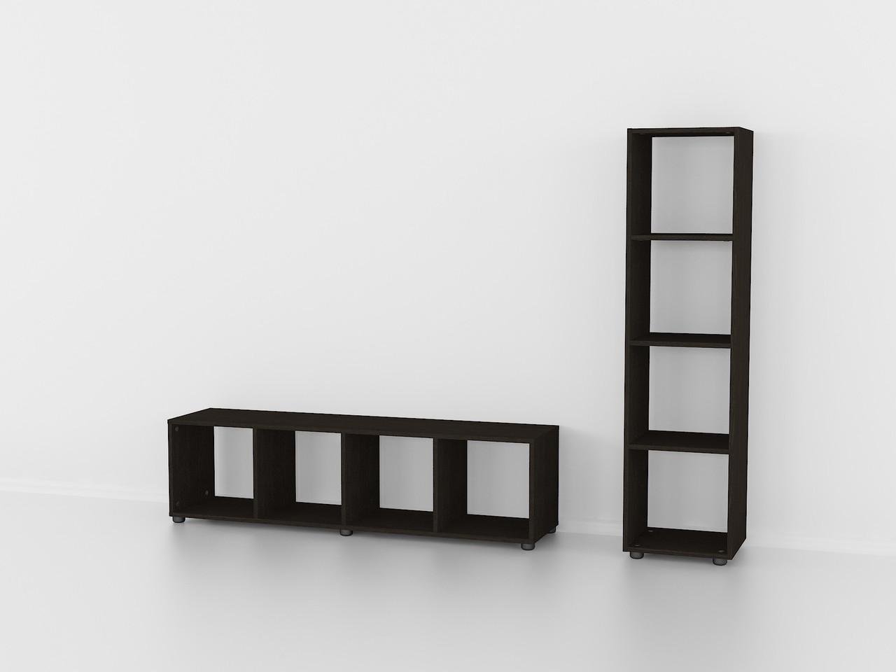 Полка для книг Moreli Forte Tiri 368x1449x338 мм Венге темный (id27-0000-28-venge)