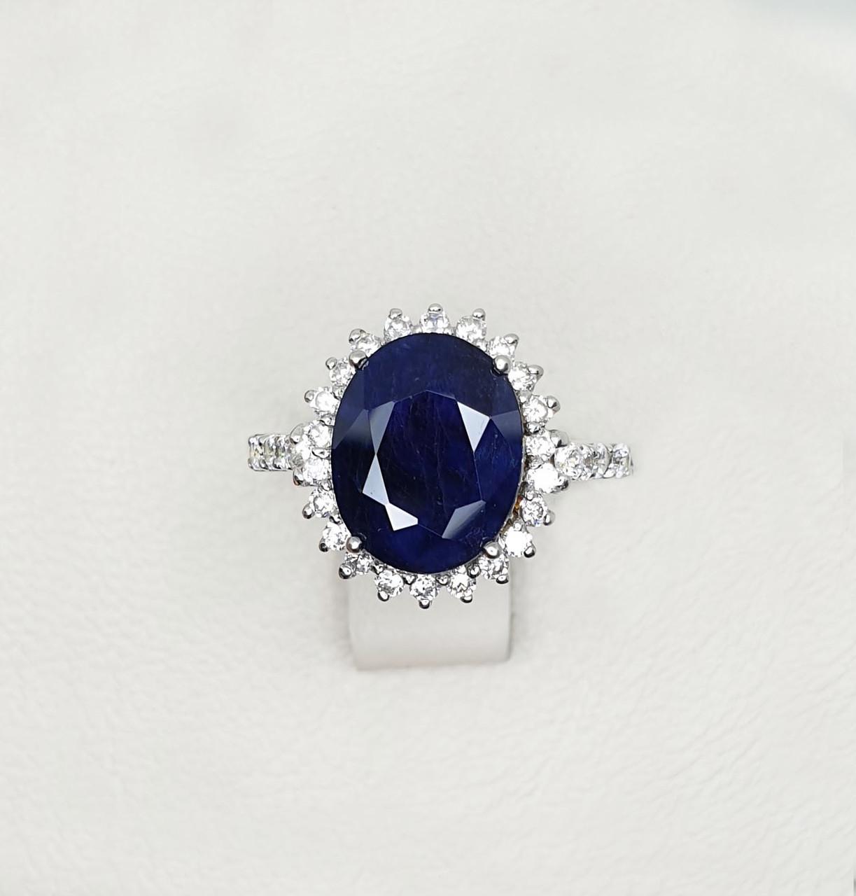 Кольцо серебряное с сапфиром р. 19 3,83 г (1401928408) Кольцо серебряное с сапфиром р. 19 3,83 г (1401928408)