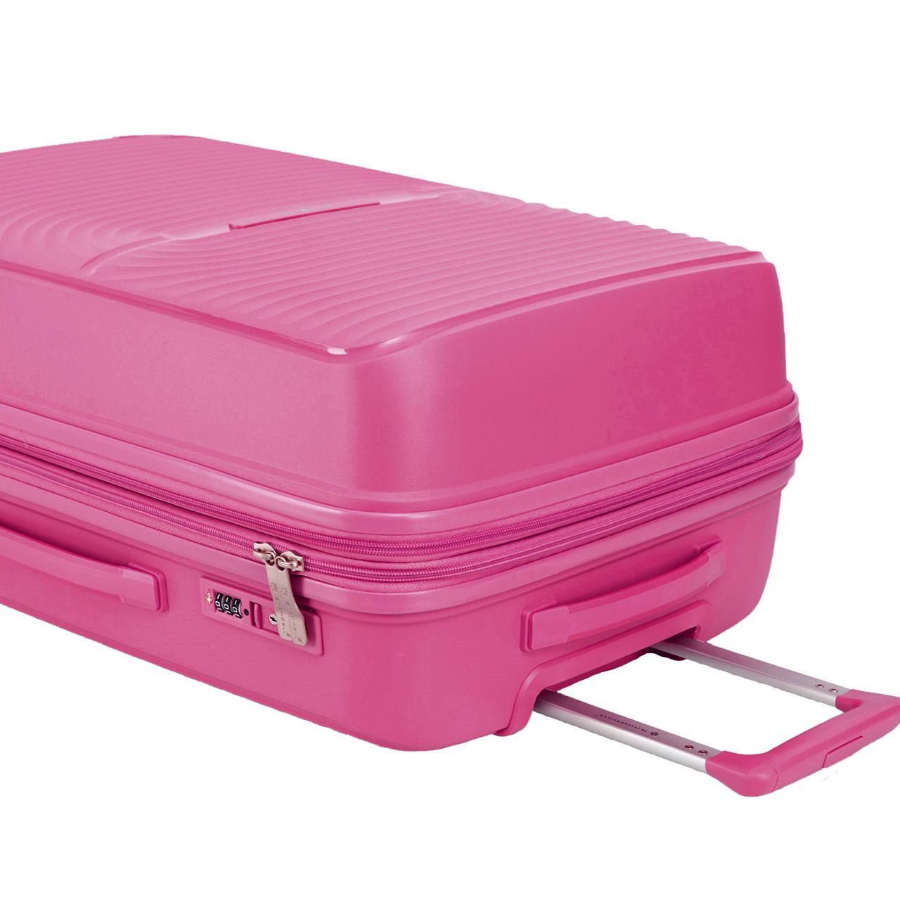Валіза середня Snowball 40903 поліпропілен M Малиновий - фото 5