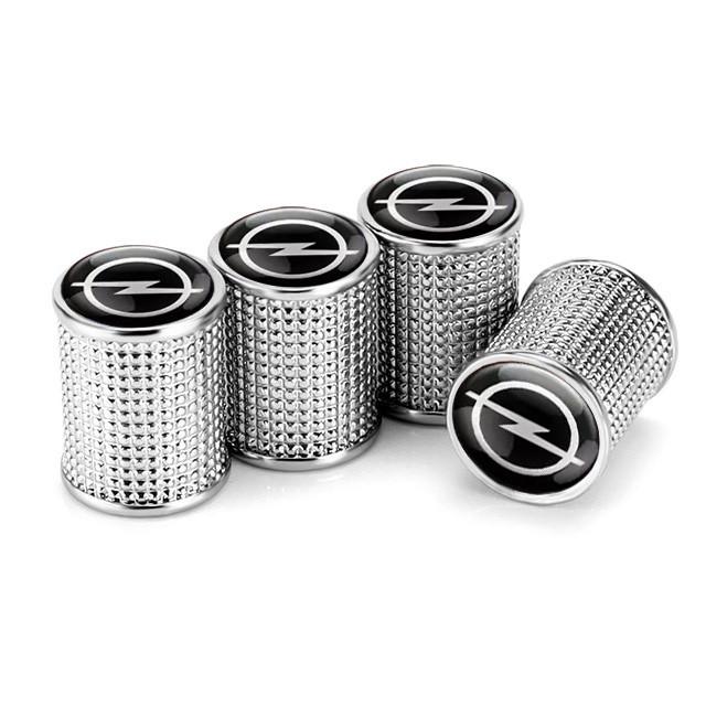 Набір захисних ковпачків на ніпель SUNROZ Caps для Opel Lux Silver Metal Opel 4 шт.