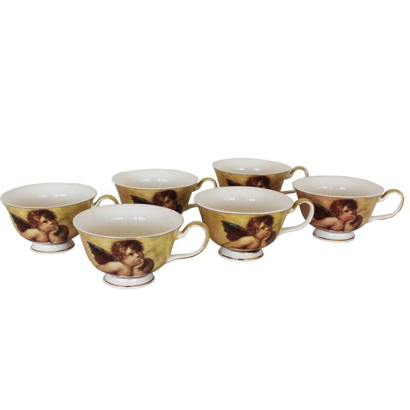 Набор чашек Ангелочки фарфор без упаковки 250 мл 6 шт.