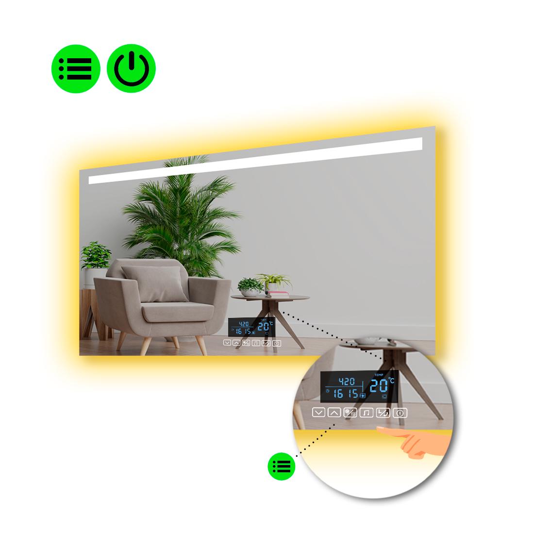 Зеркало с LED подсветкой Benita с Smart-блоком 110x70 см (8995568)