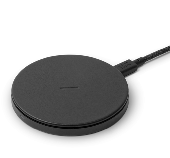 Зарядное устройство беспроводное Native Union Drop Classic Leather Wireless Charger Black (DROP-BLK-CLTHR-NP)
