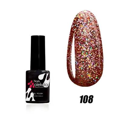 Гель-лак Nails Molekula 6 мл Искрящийся розовый 108