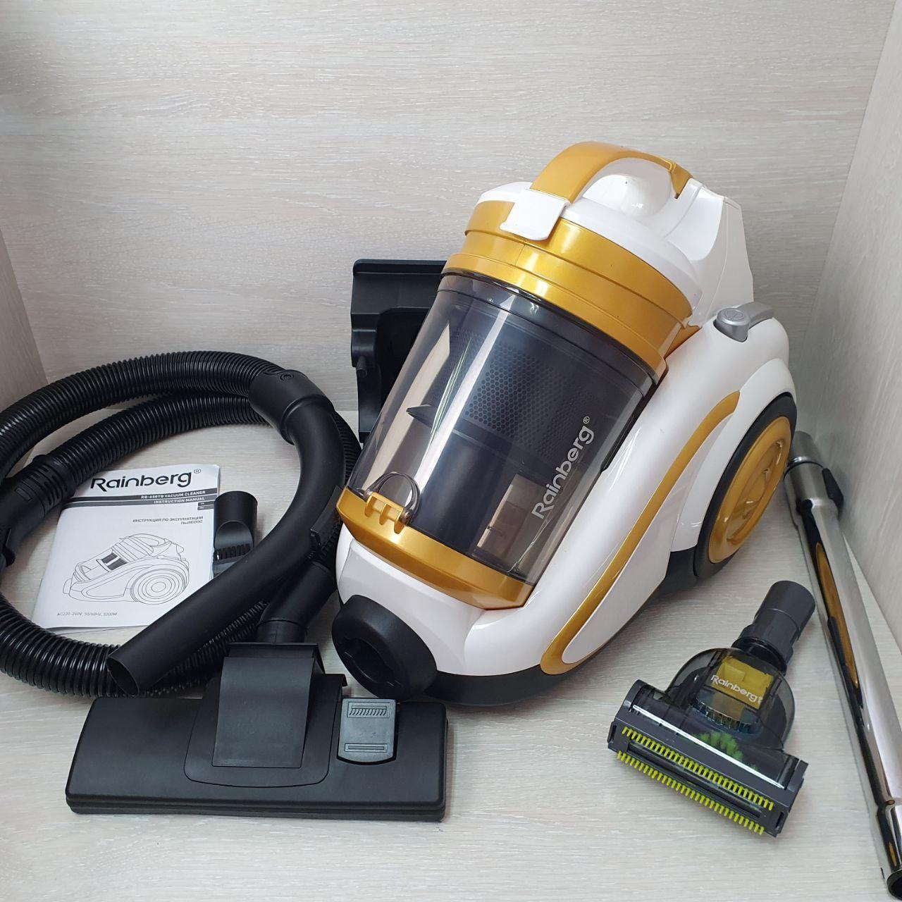 Пылесос колбовый Rainberg RB-658TB с регулятором мощности/турбощеткой 5200 Вт (RB-658TB) - фото 2