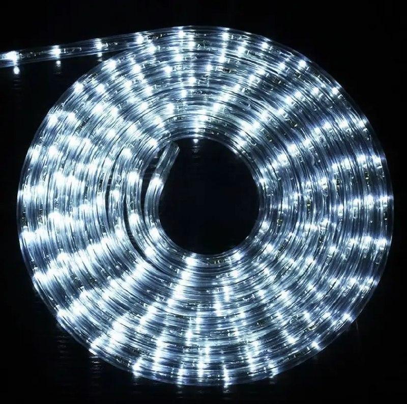 Гірлянда світлодіодна вулична дюралайт 10 м Білий холодний/Прозорий шланг (2022312322) - фото 1