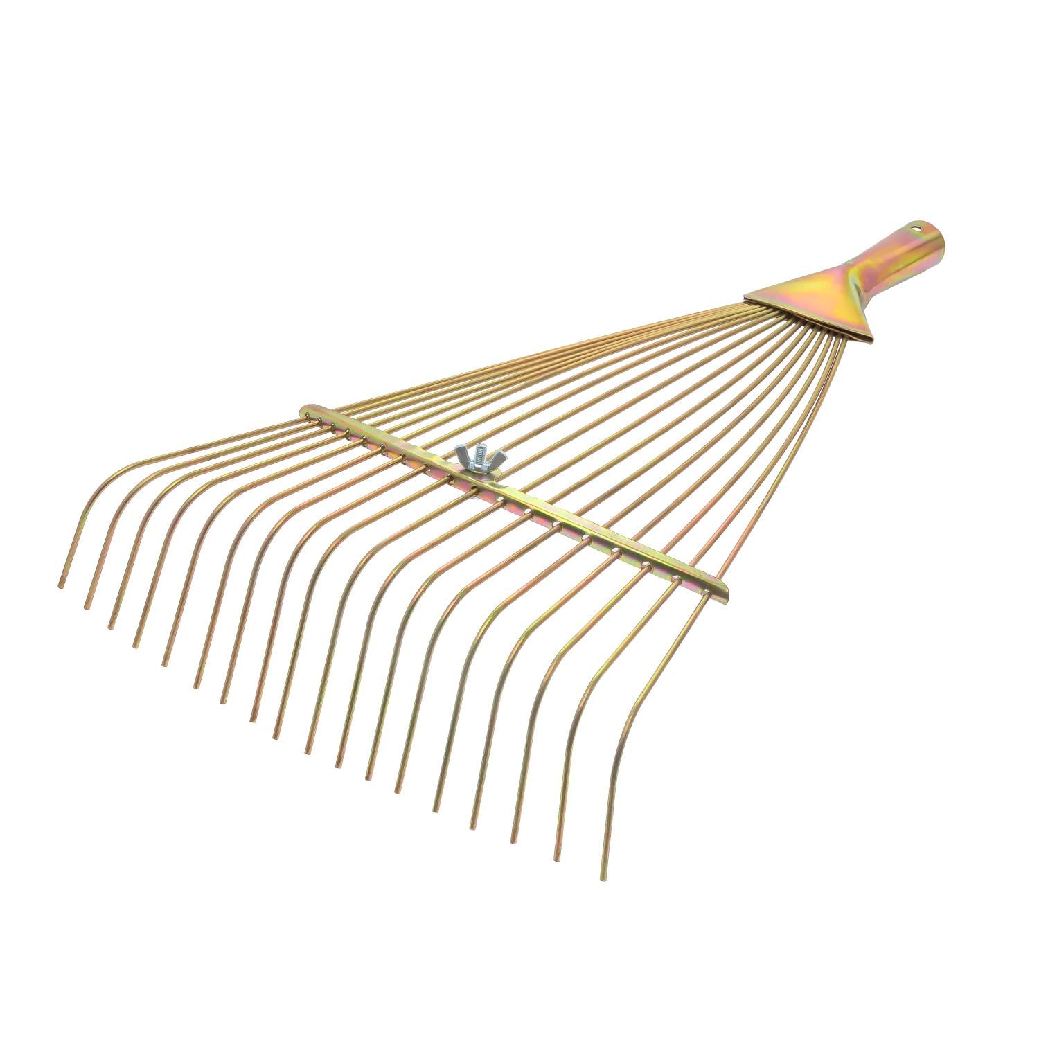 Грабли веерные раздвижные прутковые оцинкованные с регулировкой ширины на 18 зубьев (87187)