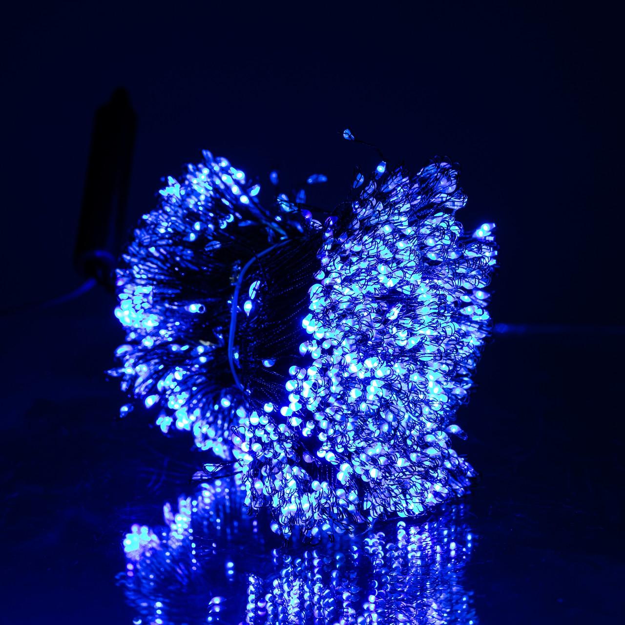 Гірлянда Кінський хвіст Мішура 1800 LED 20 ниток 3 м Синій (D1800L3MGBL)
