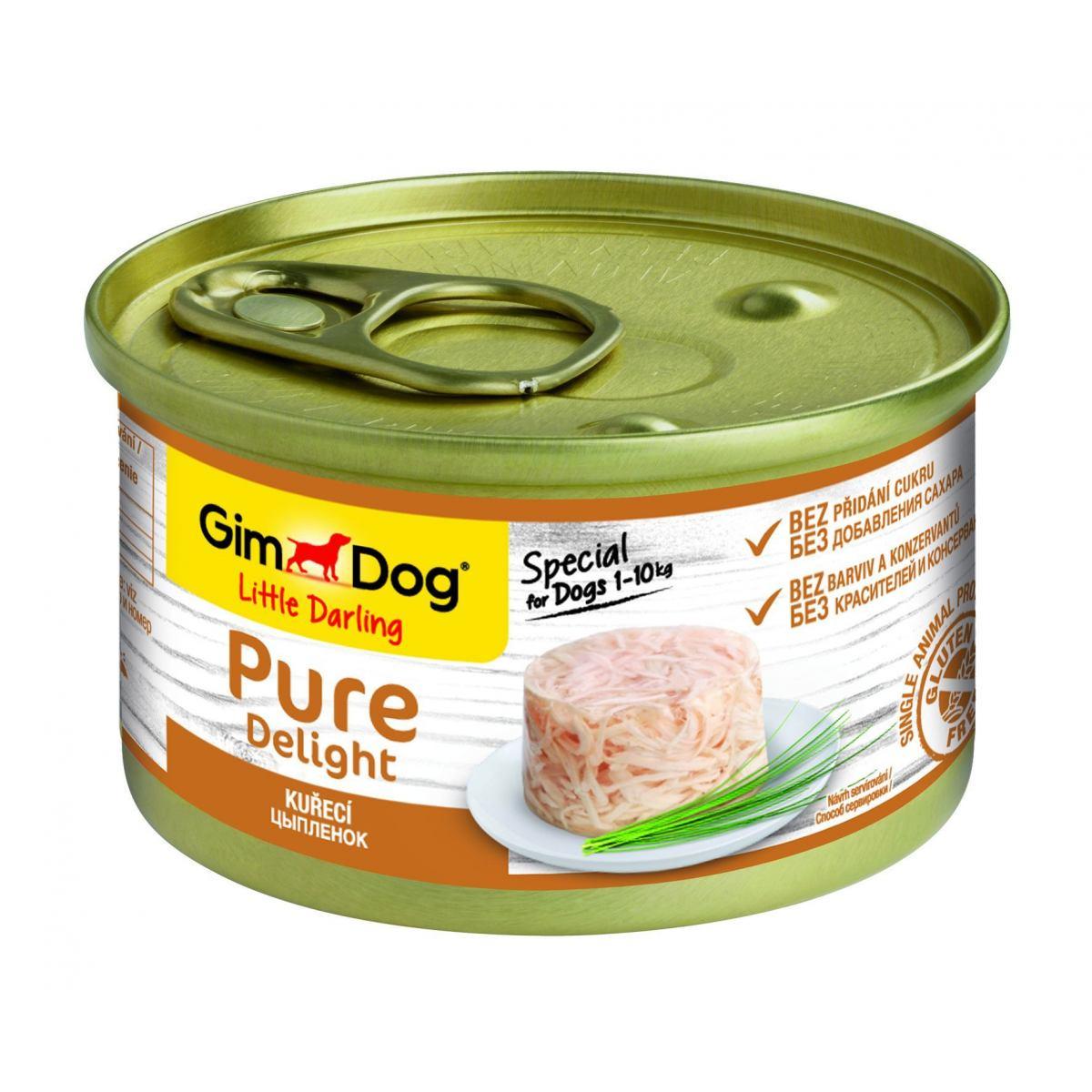 Влажный корм GimDog LD Pure Delight для собак миниатюрных пород, с курицей, 85 г