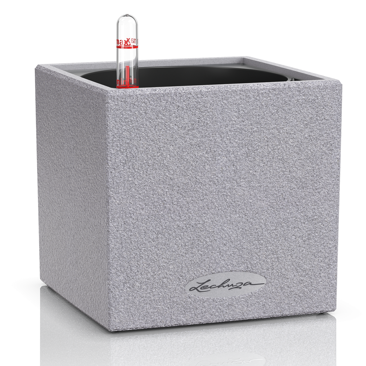 Розумне кашпо Lechuza Canto Stone 14 квадратне 14x14x14 см Сірий