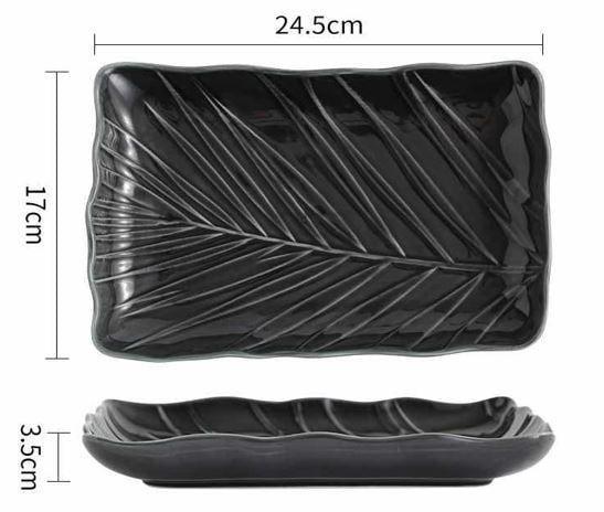 Блюдо Limited Edition Leaf прямоугольное 24,5х17 см Black (B010786) - фото 2 Блюдо Limited Edition Leaf прямоугольное 24,5х17 см Black (B010786) - фото 2