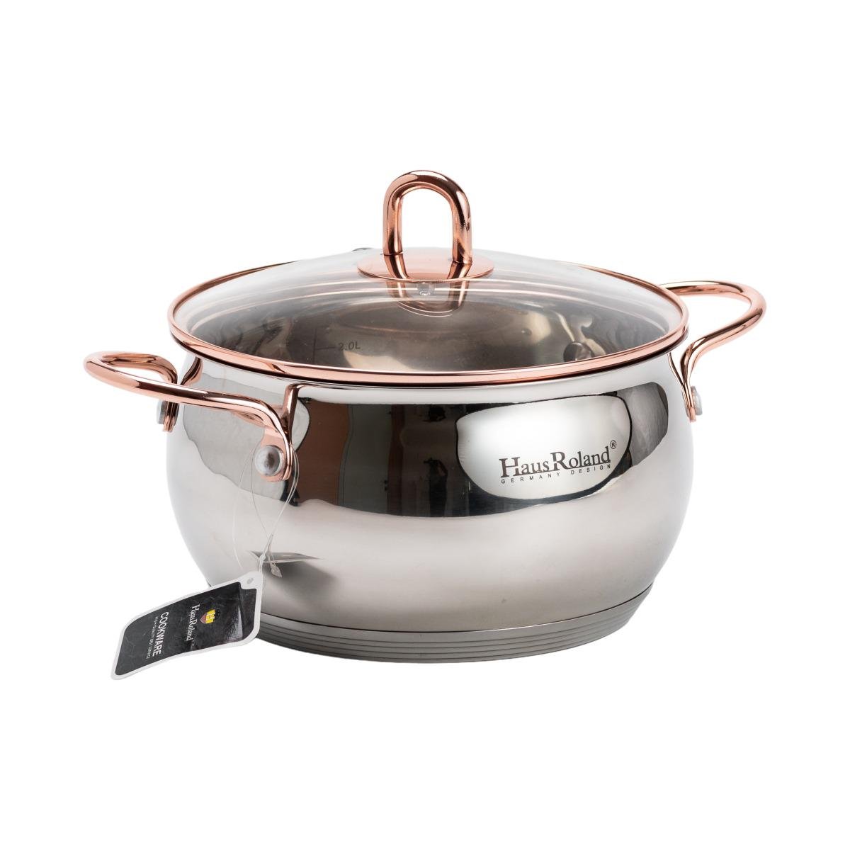 Набір каструль із кришками Haus Roland із нержавіючої сталі 6,1/2,6/3,6 л 6 предметів Сірий (5253522L) - фото 5 Набір каструль із кришками Haus Roland із нержавіючої сталі 6,1/2,6/3,6 л 6 предметів Сірий (5253522L) - фото 5