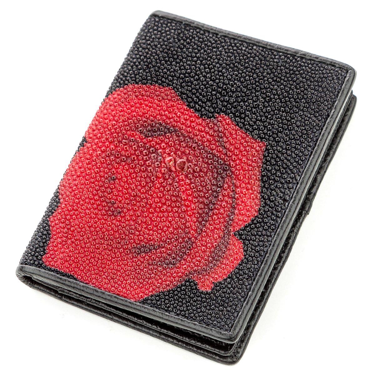Кредитница кожаная STINGRAY LEATHER 18645 из кожи морского ската Черный Кредитница кожаная STINGRAY LEATHER 18645 из кожи морского ската Черный