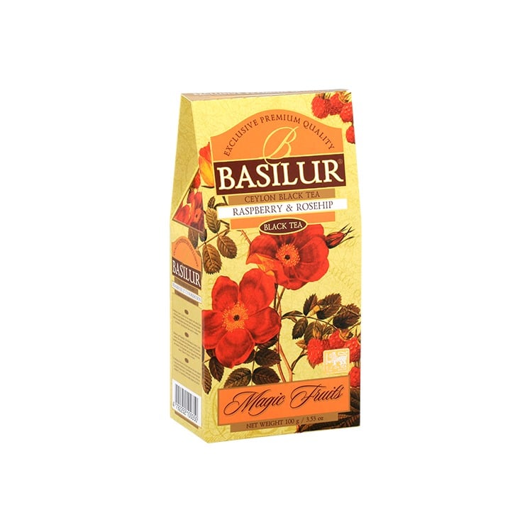 Чай черный Basilur Магические фрукты Малина и шиповник 100 г (BAS033)