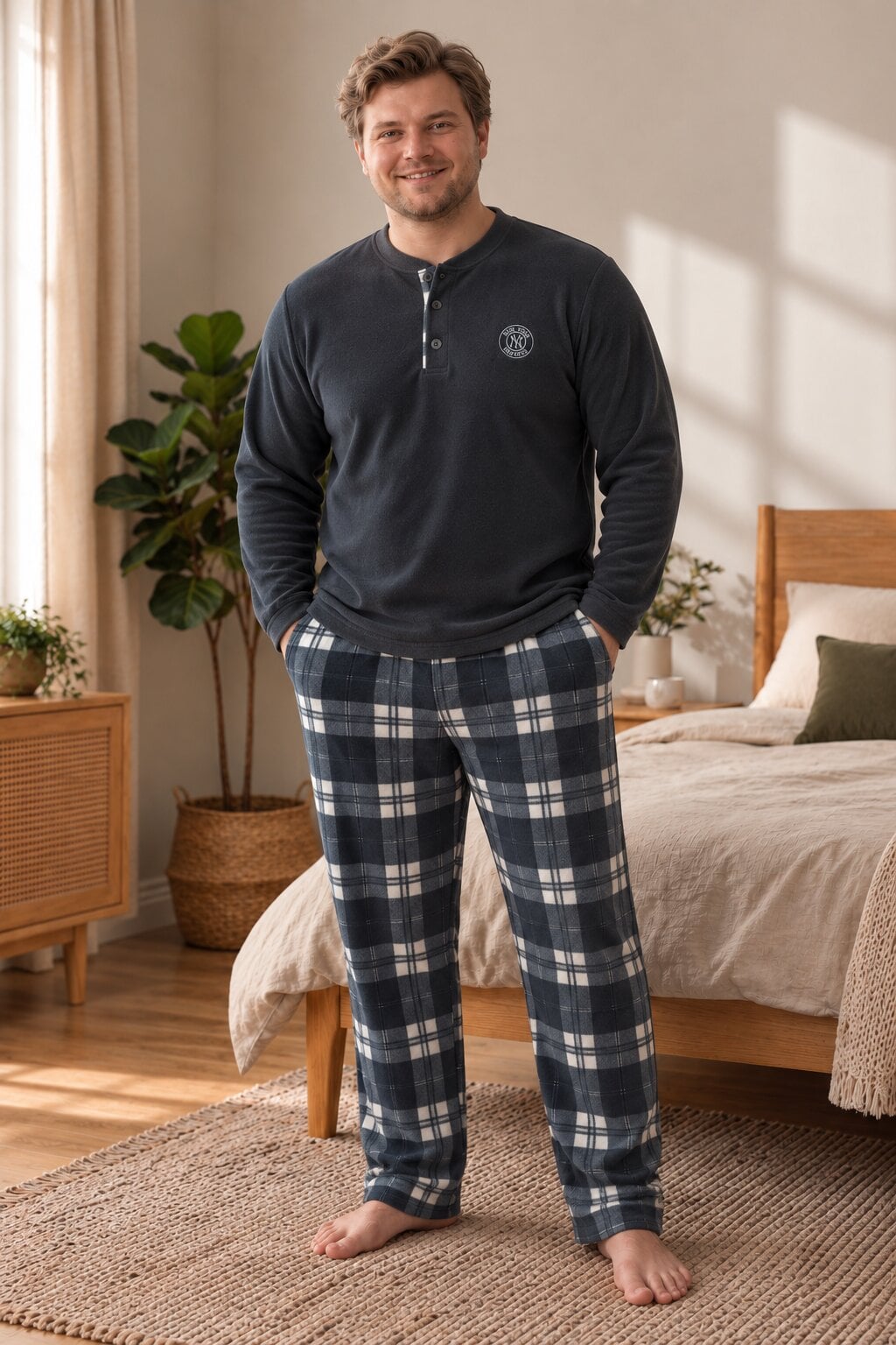 Піжама чоловіча з флісу полар Big Size 6XL (SNC3008)