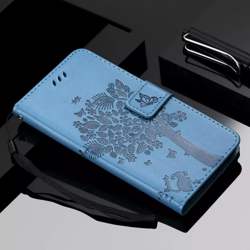 Чохол книжка Xiaomi Redmi Note 13 Pro (чохол кіт та дерево) Light Blue (35777-0B)