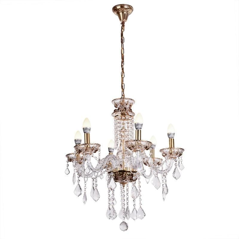 Люстра свеча подвесная хрустальная классическая Brille BCL-271S/6 E14