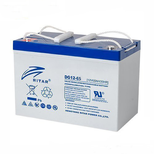 Аккумуляторная батарея Ritar GEL DG12-65 12V 65 Ah гелевый для солнечных систем и ИБП (1304)