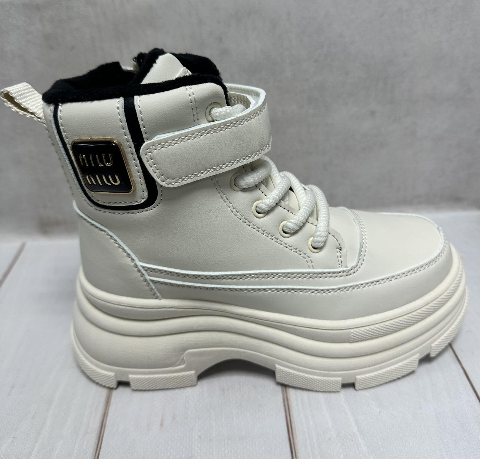 Черевики дитячі Clibee підліткові на овчині р. 32/21 см Білий Черевики дитячі Clibee підліткові на овчині р. 32/21 см Білий