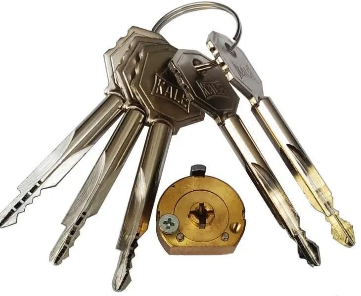 Цилиндр Kale 164 F с крестообразным ключом 5 ключей Латунь