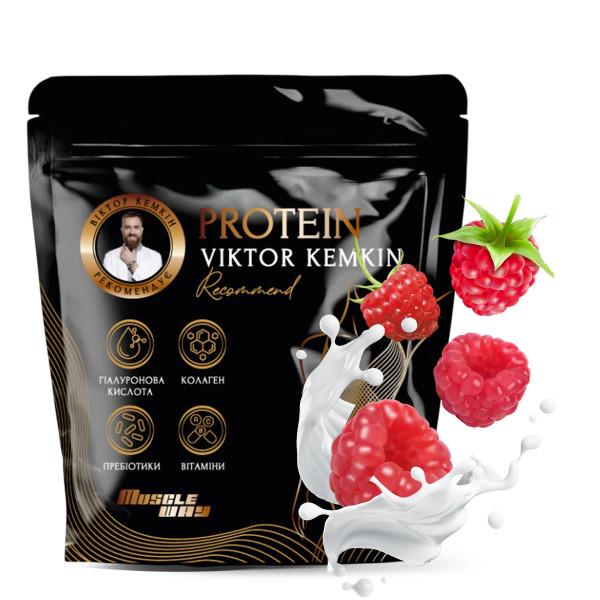 Протеиновый комплекс MuscleWay Viktor Kemkin 80% на 16 порций 500 г Малина (21-125-pvk-mw-rs500.3)