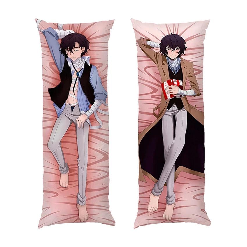 Подушка дакимакура Osamu Dazai Bungou Stray Dogs Anime габардин 70х30 см (112560)
