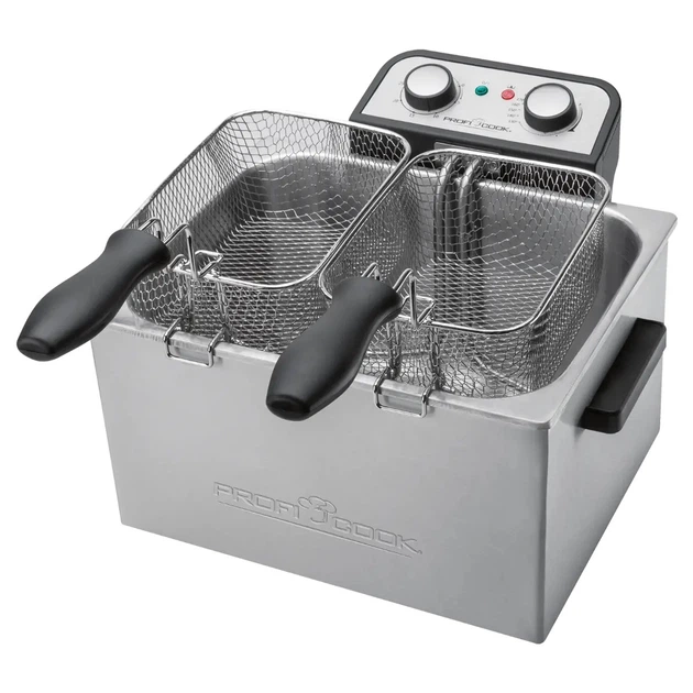 Фритюрница двойная ProfiCook PC-FR 1038 профессиональная 5 л 3000 Вт (1038)