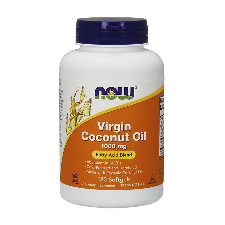 Кокосовое масло Now foods Virgin Coconut Oil 1000 мг 120 капсул (00000031413)