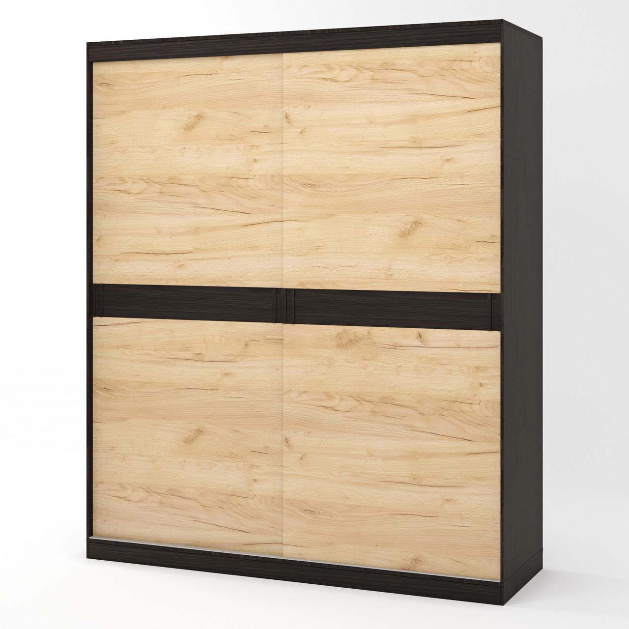 Шкаф-купе Эверест Соната 1800 двухдверный 180х60х217 см Венге темный/Дуб Крафт золотой (DTM-2399)