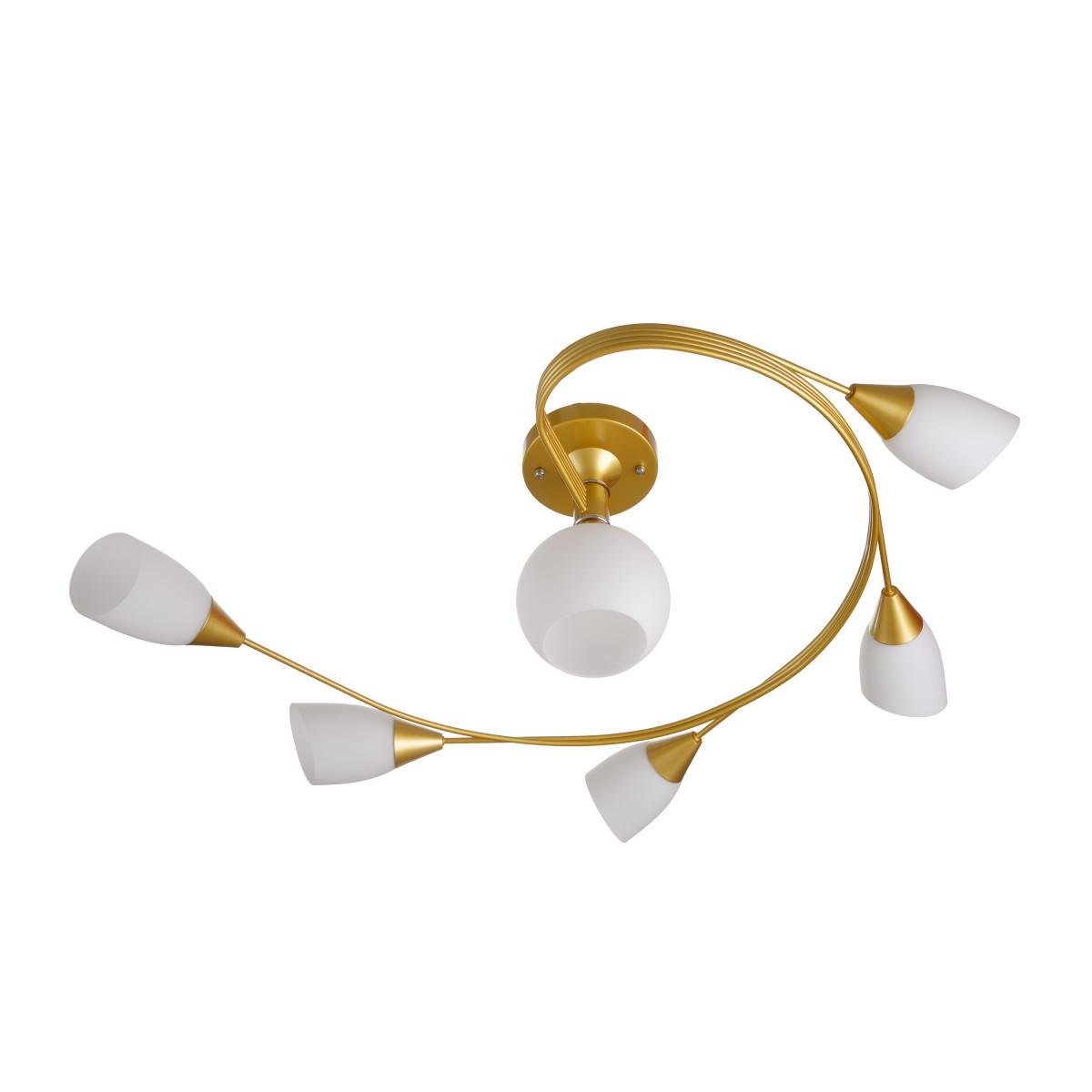 Люстра Brille с золотистым покрытием на 6 лампочек BR-01 609C/6 E27 G Золото