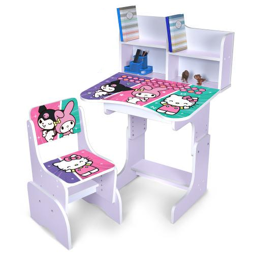 Парта со стульчиком N 2071-19A-6 Hello Kitty с английским алфавитом