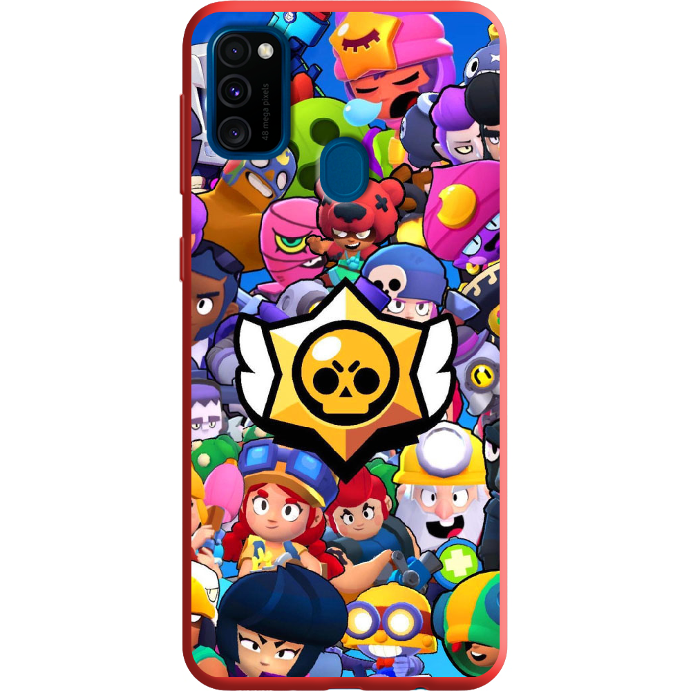Чехол с рисунком Boxface Samsung M307 Galaxy M30s Brawl Stars Красный силикон (38209-up2389-38660)