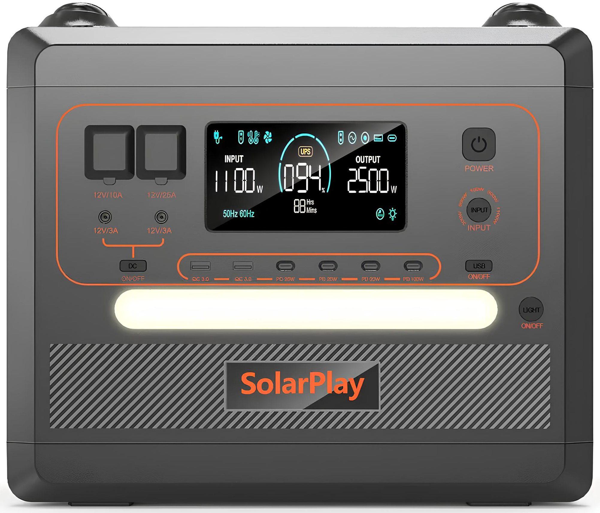 ᐉ Зарядна станція 2500 Вт-5000 Вт SolarPlay / 27 кг LiFePO4 2304