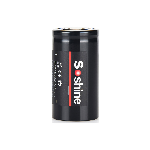 Акумулятор 26500 Li-Ion Soshine 26500-3.7-3200 типорозміру C 3200 mAh (2507859037)