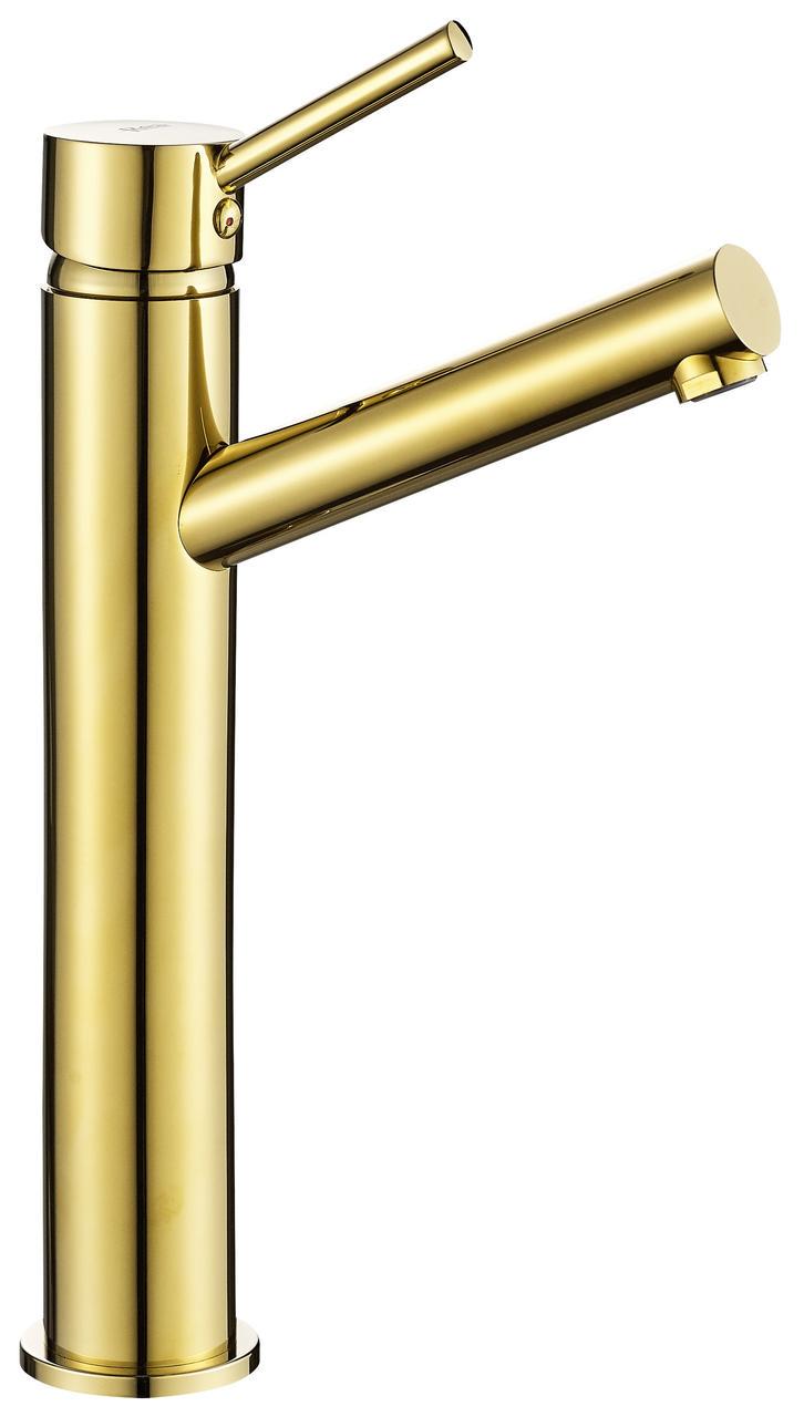 Змішувач для раковини високий Rea LUMI GOLD REA-B8028 Золотий (84357)