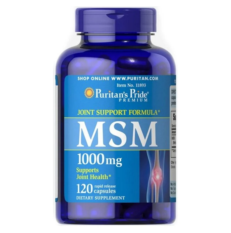 МСМ/Метилсульфонилметан/MSM Puritan's Pride 1000 мг 120 капсул