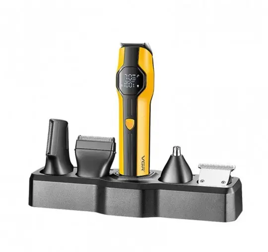 Машинка для стрижки волосся VGR V-173 3в1 з дисплеєм і підставкою 1500 мАг