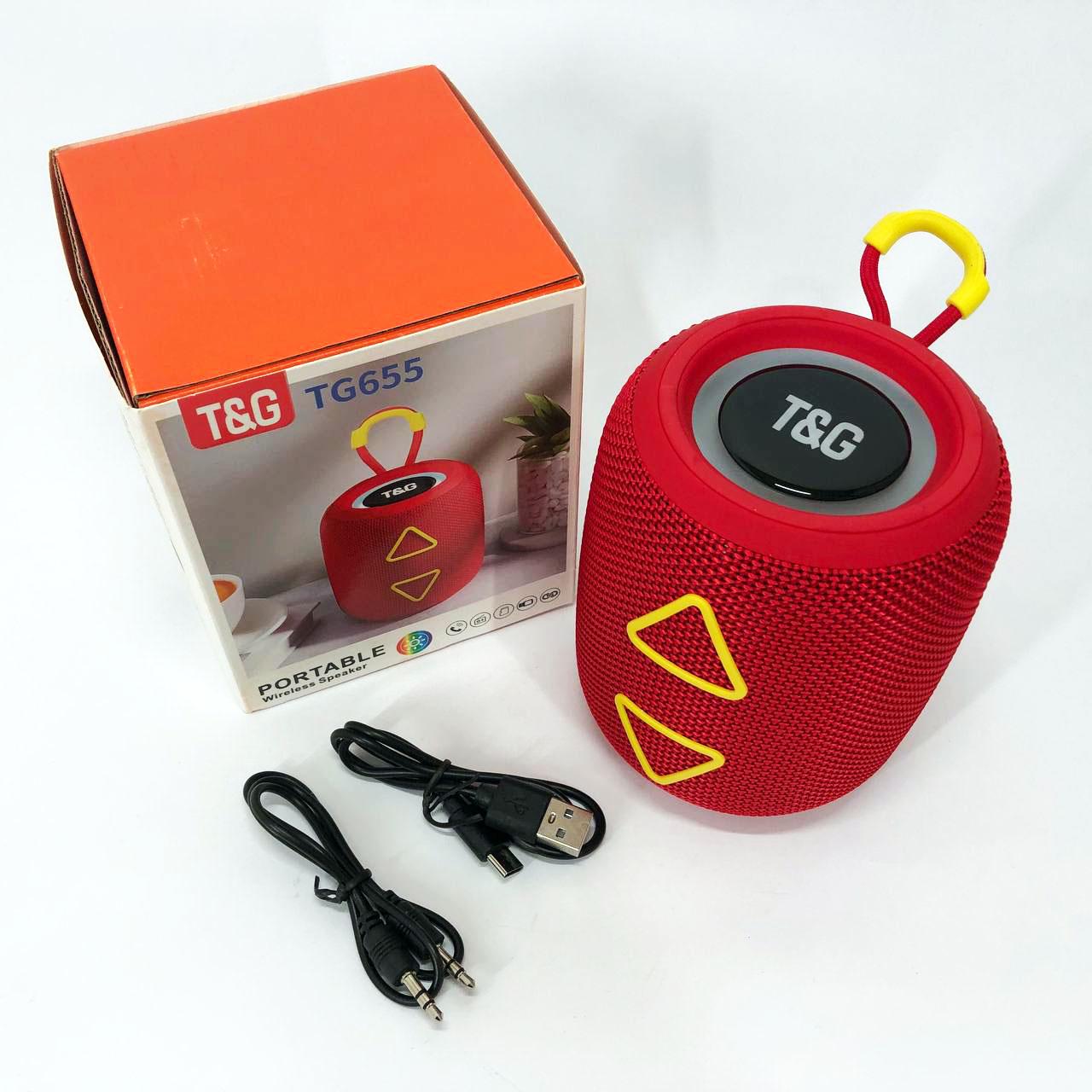 Колонка портативна з RGB підсвічуванням та ремінцем TG655 5W Червоний - фото 10 Колонка портативна з RGB підсвічуванням та ремінцем TG655 5W Червоний - фото 10