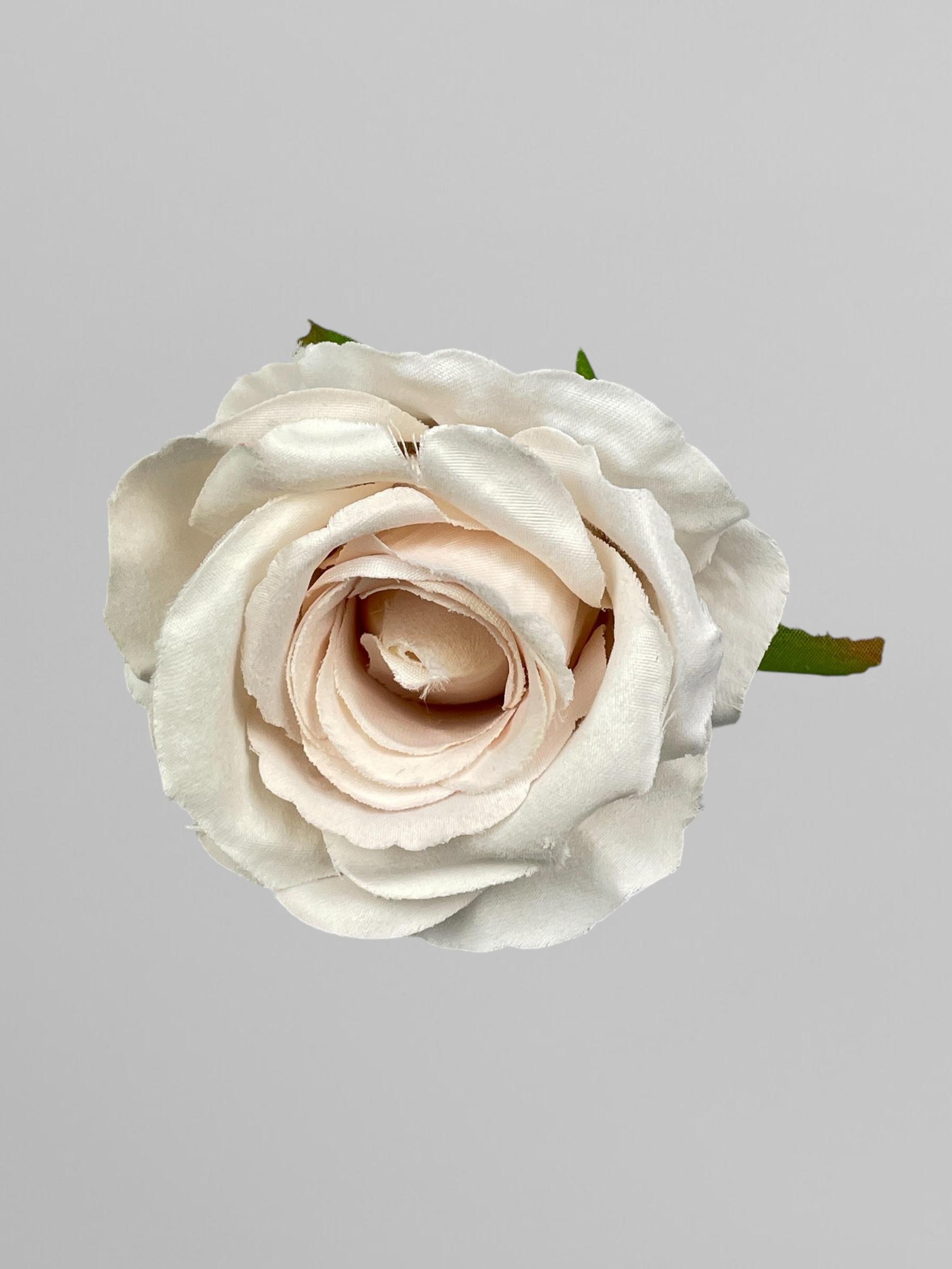 Искусственная головка розы сатиновая 10 см Кремовый (К02055) - фото 1 Искусственная головка розы сатиновая 10 см Кремовый (К02055) - фото 1