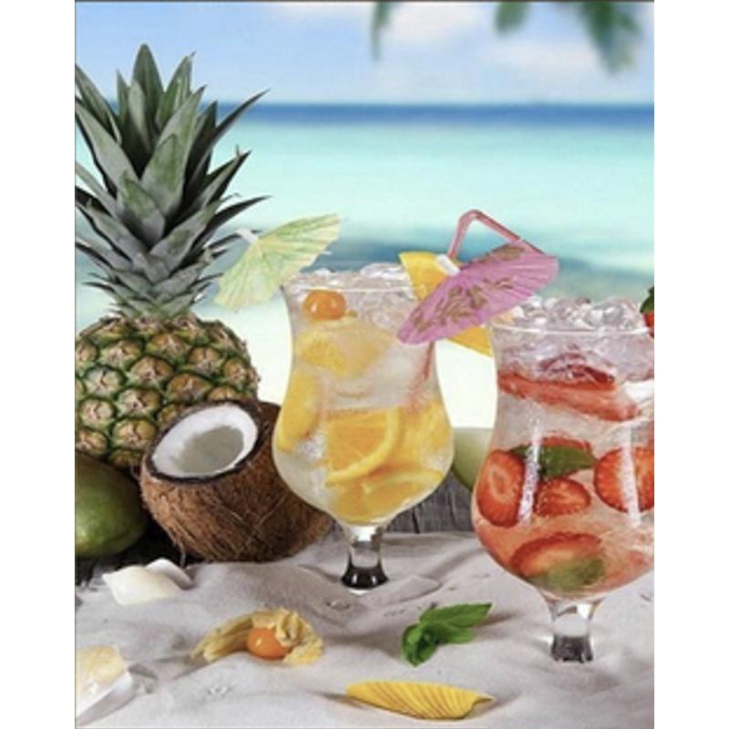 Алмазная мозаика на подрамнике Strateg Премиум Отпуск на море 30x40 см (Str-HEG86053)