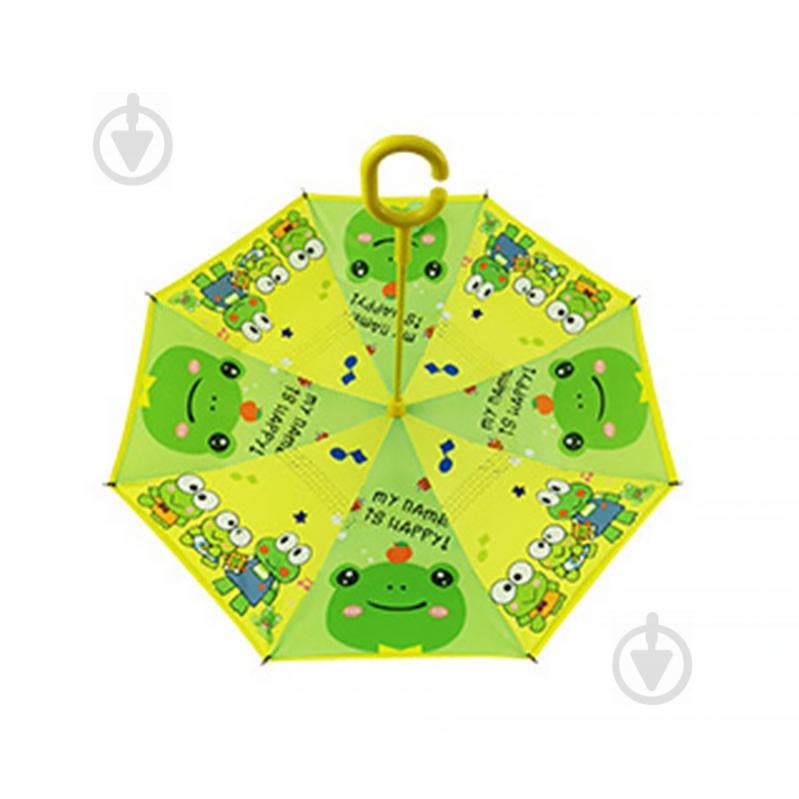 Детский зонт наоборот обратного сложения Up-Brella Frog-Yellow