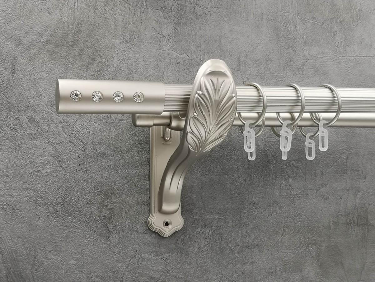 Карниз Quadrum Алюр рифленая штанга двойной ретро 25/19 мм 160 см Сатин (272282171)